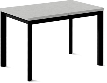 Кухонный раскладной стол Токио-1L (ноги металлические черные, светлый цемент) в Ангарске