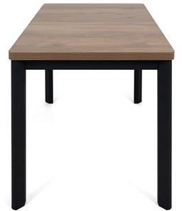 Кухонный раскладной стол Токио-2L (ноги металлические черные, дуб табако) в Братске - предосмотр 2