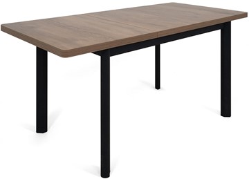 Кухонный раскладной стол Токио-2L (ноги металлические черные, дуб табако) в Ангарске - предосмотр 3