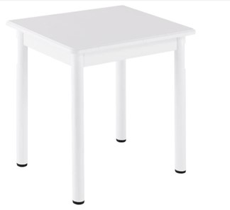 Кухонный пристенный стол НСПА-02 МДФ, белый МДФ/белое дерево/36 прямые трубки белый в Братске