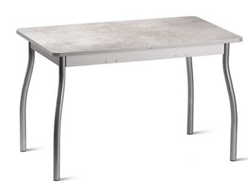 Кухонный стол Орион.4 1200, Пластик Белый шунгит/Металлик в Братске