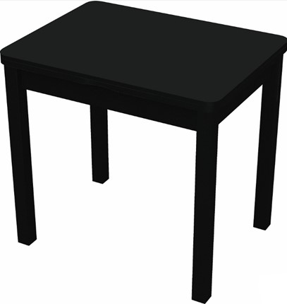 Стол раздвижной Бари дерево №8 (стекло черное/черный) в Ангарске - изображение