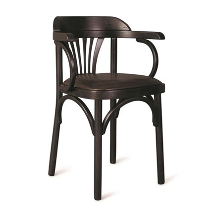 Обеденный стул Венский мягкий, кожзам черный/венге в Ангарске - изображение