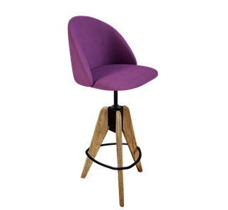 Барный стул SHT-ST35 / SHT-S92 (ягодное варенье/браш.коричневый/черный муар) в Ангарске