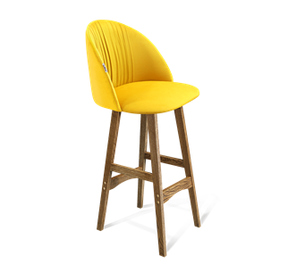 Барный стул SHT-ST35-1 / SHT-S65 (имперский жёлтый/дуб брашированный коричневый) в Ангарске