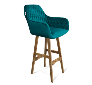 Барный стул SHT-ST38 / SHT-S65 (альпийский бирюзовый/дуб брашированный коричневый) в Ангарске