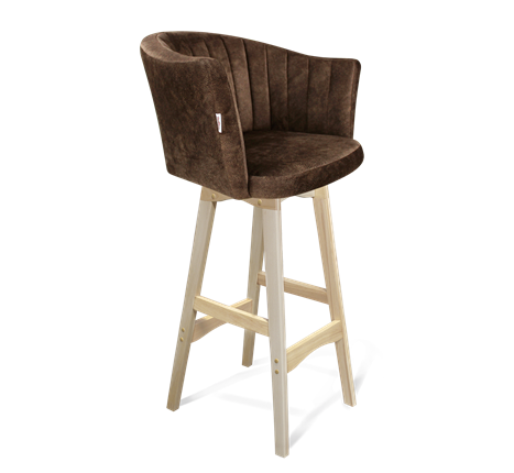 Барный стул SHT-ST42-1 / SHT-S65 (кофейный трюфель/прозрачный лак) в Ангарске - изображение