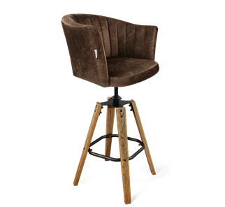 Барный стул SHT-ST42-1 / SHT-S93 (кофейный трюфель/браш.коричневый/черный муар) в Ангарске - предосмотр