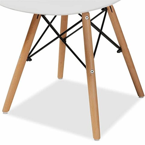 Комплект обеденных стульев 4 шт. BRABIX "Eames CF-010", пластик белый, опоры дерево/металл, 532630, 2033A в Ангарске - изображение 17