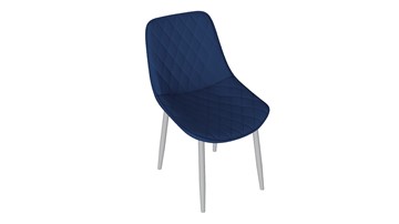 Кухонный стул Oscar (Белый муар/Велюр L005 синий) в Ангарске