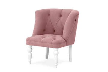 Кресло на ножках Бриджит розовый ножки белые в Ангарске