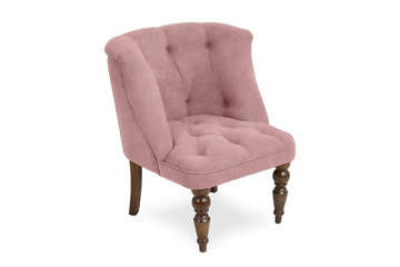 Кресло Бриджит розовый ножки коричневые в Братске