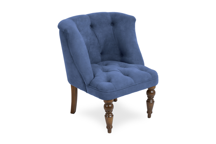 Кресло Бриджит синий ножки коричневые в Ангарске - изображение 1