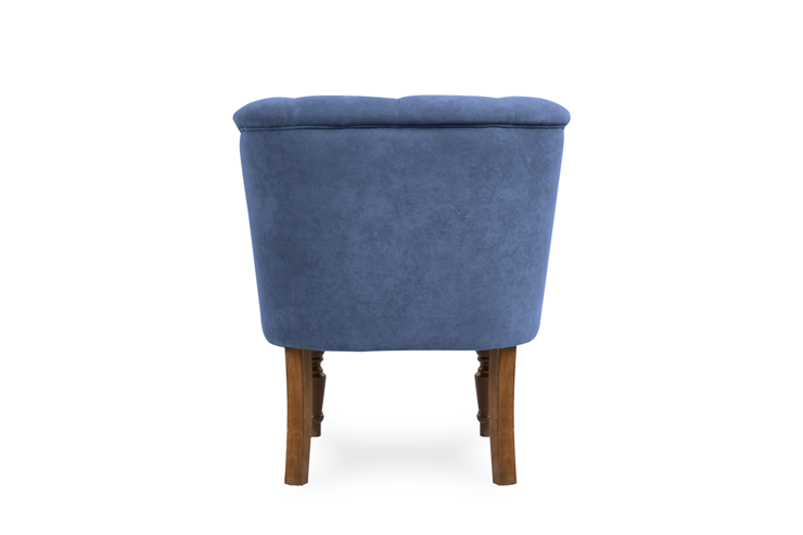 Кресло Бриджит синий ножки коричневые в Ангарске - изображение 5