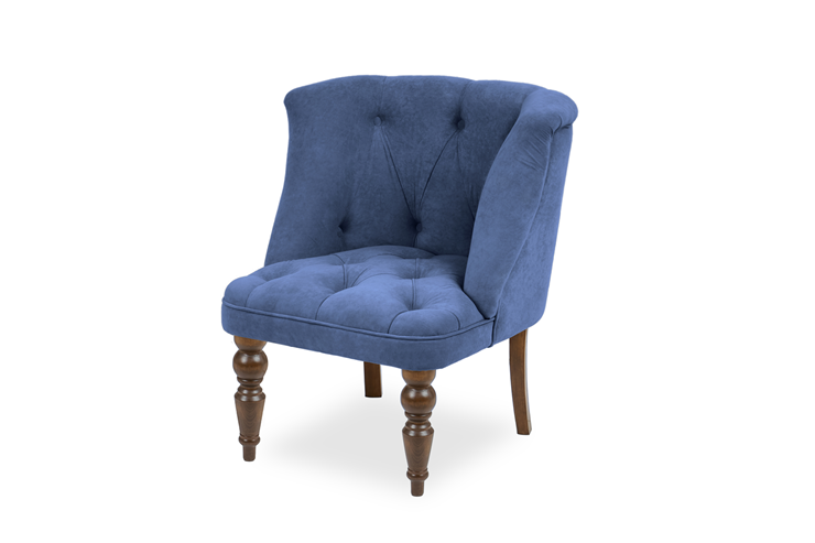 Кресло Бриджит синий ножки коричневые в Ангарске - изображение 6