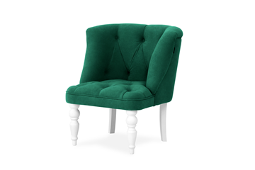 Кресло на ножках Бриджит зеленый ножки белые в Ангарске