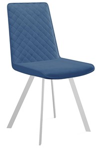 Мягкий стул 202, микровелюр B8 blue, ножки белые в Ангарске - предосмотр