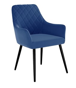 Мягкий стул 241, микровелюр Z20 синий, ножки черные в Ангарске