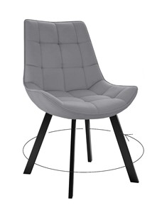 Обеденный стул 263 Поворотный, Микровелюр B22 Grey / опоры черные в Ангарске