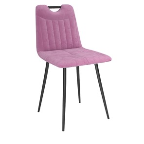 Обеденный стул Брандо, велюр тенерифе розовый/Цвет металл черный в Ангарске - предосмотр