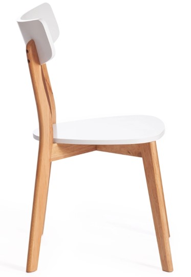 Обеденный стул Claire, дерево гевея/МДФ 48x49,5x81,5 Белый/натуральный (2 шт) арт.15113 в Ангарске - изображение 1