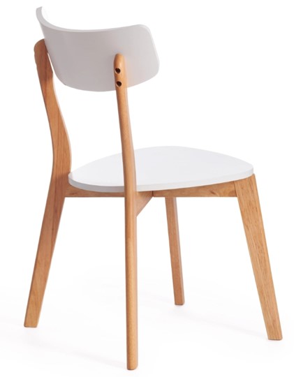 Обеденный стул Claire, дерево гевея/МДФ 48x49,5x81,5 Белый/натуральный (2 шт) арт.15113 в Ангарске - изображение 2