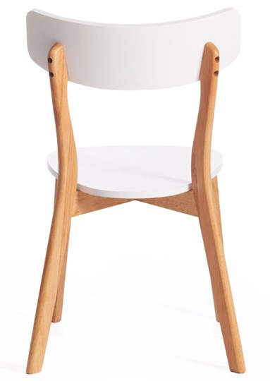 Обеденный стул Claire, дерево гевея/МДФ 48x49,5x81,5 Белый/натуральный (2 шт) арт.15113 в Ангарске - изображение 3