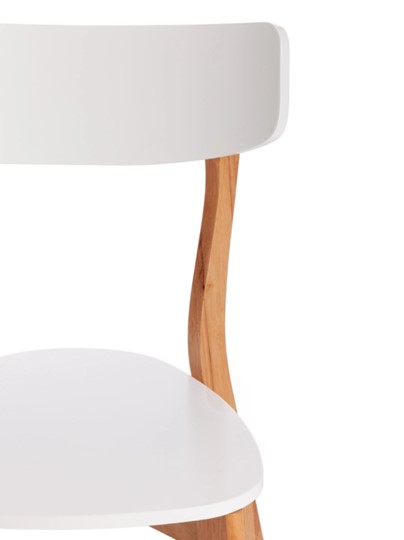 Обеденный стул Claire, дерево гевея/МДФ 48x49,5x81,5 Белый/натуральный (2 шт) арт.15113 в Ангарске - изображение 5