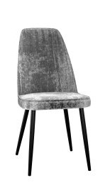 Мягкий стул DikLine 326 микровелюр M13 светло-серый, ножки черные в Ангарске