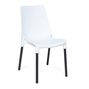 Обеденный стул GENIUS (mod 75) 46x56x84 белый/черные ножки арт.19664 в Ангарске