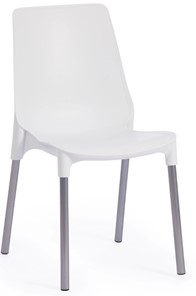 Обеденный стул GENIUS (mod 75) 46x56x84 белый/ножки хром арт.19663 в Ангарске