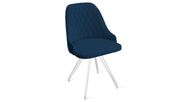 Обеденный стул Гранд К4 (Белый матовый/Велюр Confetti Blue) в Ангарске