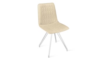Обеденный стул Хьюго К4 (Белый матовый/Велюр Confetti Cream) в Ангарске