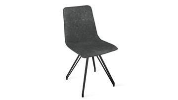 Кухонный стул Хьюго К4 (Черный муар/Микровелюр Wellmart Graphite) в Ангарске - предосмотр