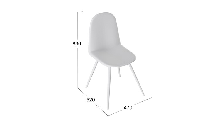 Обеденный стул Марли (конус Т3), Белый муар/Кожзам Белый в Братске - изображение 1