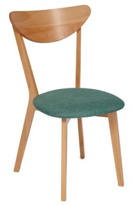 Кухонный стул MAXI (Макси), бук/ткань 86x48,5x54,5 Морская волна/ натуральный бук (2 шт) арт.11773 в Ангарске