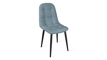 Кухонный стул Райс К1С (Черный муар/Микровелюр Duna Dustry Blue) в Ангарске - предосмотр