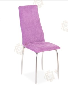 Кухонный стул Волна, каркас металл хром, инфинити фиолетовый в Ангарске