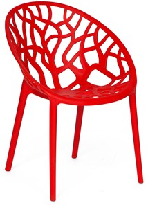 Кресло обеденное BUSH (mod.017) пластик 60*58,5*80 красный, арт.11726 в Ангарске