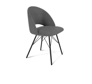 Обеденный стул SHT-ST34 / SHT-S37 (платиново-серый/черный муар) в Ангарске