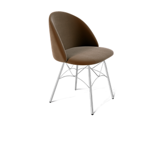 Обеденный стул SHT-ST35 / SHT-S107 (кофейный ликер/хром лак) в Ангарске