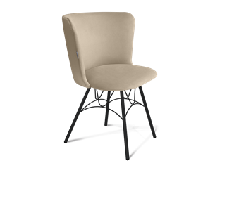 Обеденный стул SHT-ST36 / SHT-S100 (ванильный крем/черный муар) в Ангарске