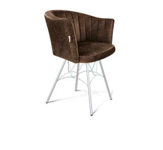 Обеденный стул SHT-ST42-1 / SHT-S100 (кофейный трюфель/хром лак) в Братске