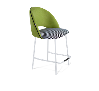 Полубарный стул SHT-ST34-3 / SHT-S29P-1 (оливковый/гусиная лапка/хром лак) в Ангарске