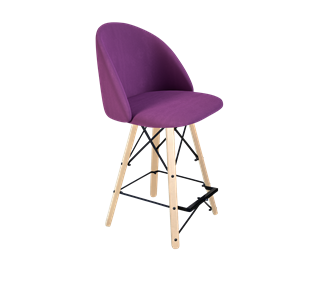 Полубарный стул SHT-ST35 / SHT-S80-1 (ягодное варенье/прозрачный лак/черный) в Ангарске