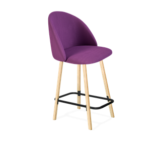 Полубарный стул SHT-ST35 / SHT-S94-1 (ягодное варенье/прозрачный лак/черный муар) в Ангарске