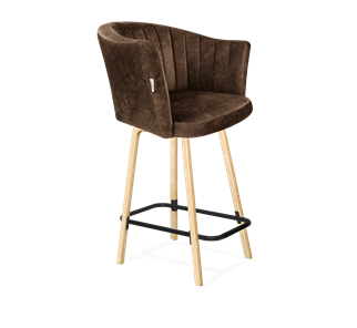 Полубарный стул SHT-ST42-1 / SHT-S94-1 (кофейный трюфель/прозрачный лак/черный муар) в Ангарске - предосмотр