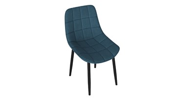 Обеденный стул Boston (Черный муар/Велюр V006 бирюзовый) в Ангарске