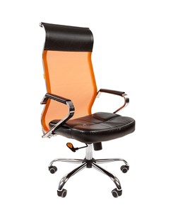 Кресло CHAIRMAN 700 сетка, цвет оранжевый в Ангарске - предосмотр