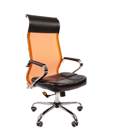 Кресло CHAIRMAN 700 сетка, цвет оранжевый в Ангарске - изображение